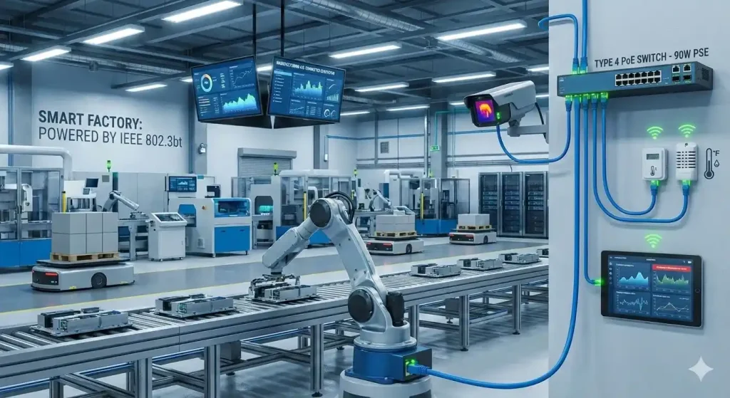 Manufacturing 4.0 Why Type 4 PoE Is Ideal for Industrial IoT