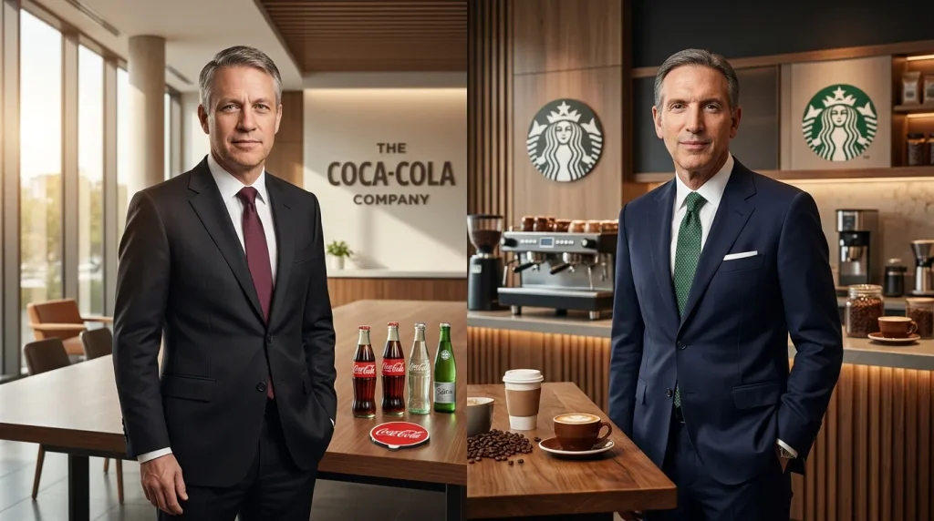 James Quincey and Howard Schultz