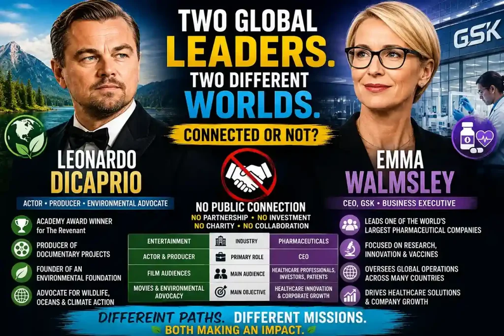 Leonardo DiCaprio and Emma Walmsley