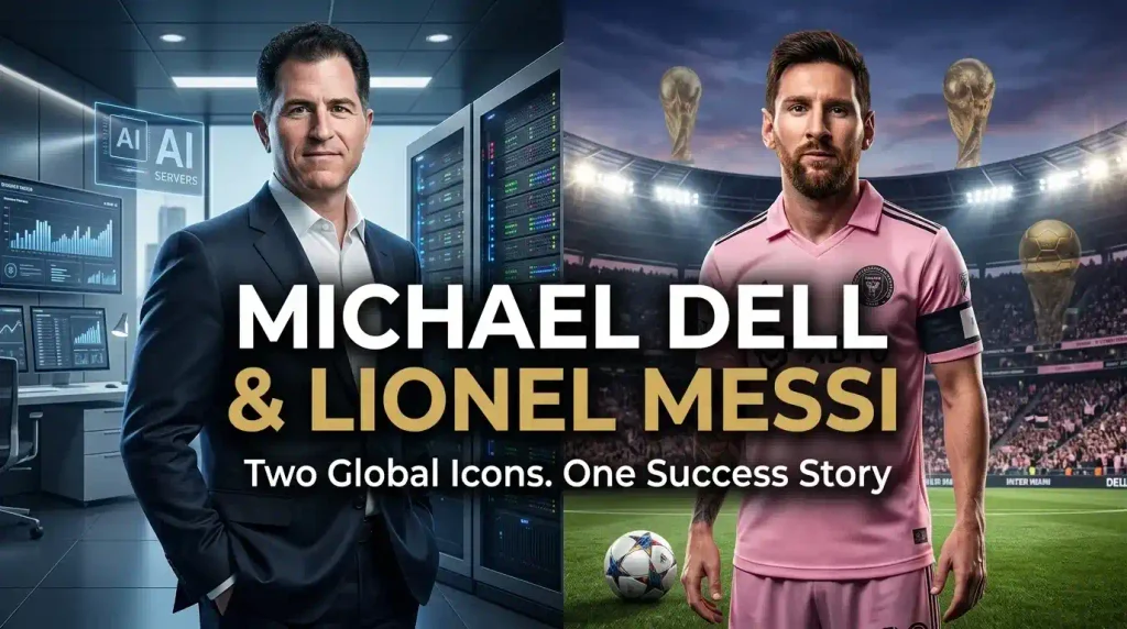 Michael Dell and Lionel Messi