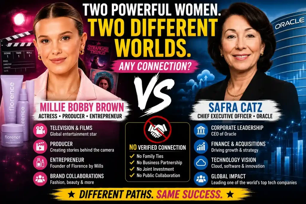 Millie Bobby Brown and Safra Catz