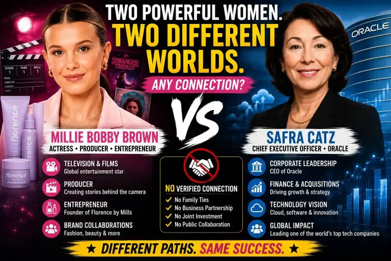 Millie Bobby Brown and Safra Catz