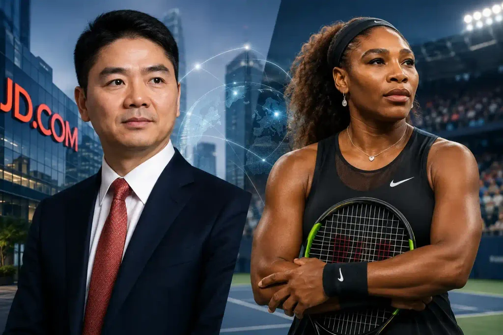 Richard Liu and Serena Williams