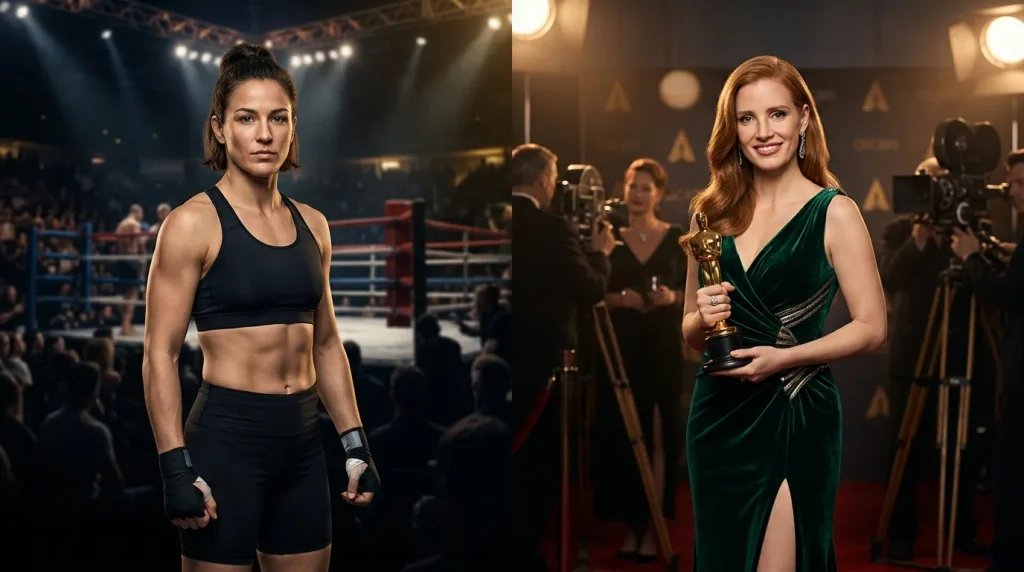 Ronda Rousey and Jessica Chastain
