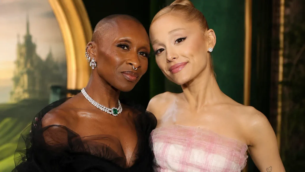 Ariana Grande and Cynthia Erivo together at a film premiere