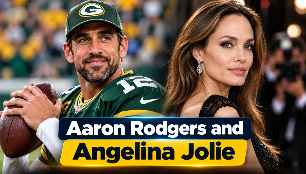 Aaron Rodgers and Angelina Jolie