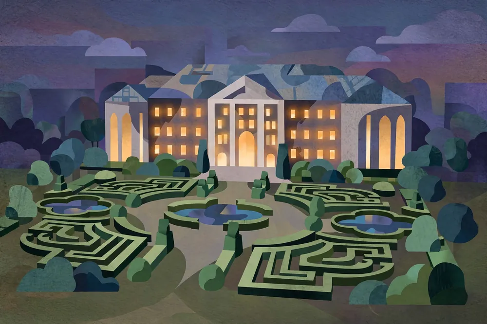 Luxury mansion representing a billionaire lifestyle