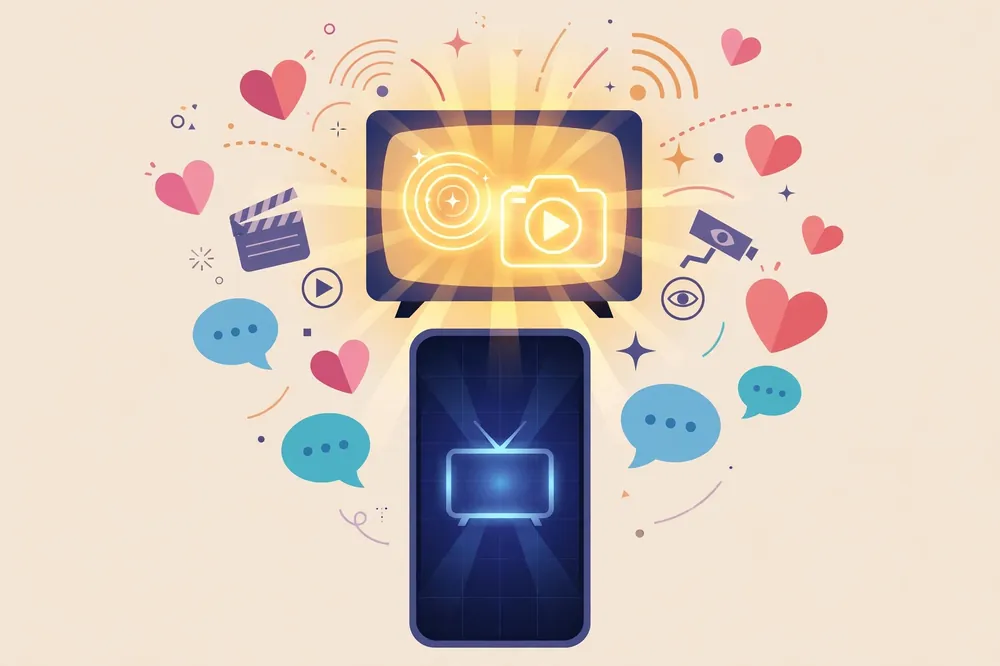 Reality TV and social media fame concept