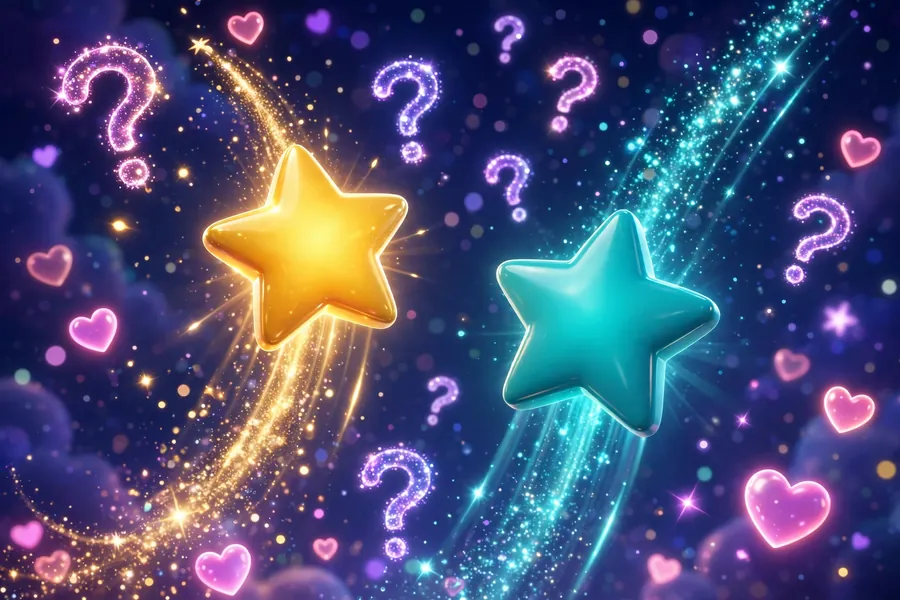3D illustration of celebrity speculation, headlines, and questions surrounding a rumored pairing