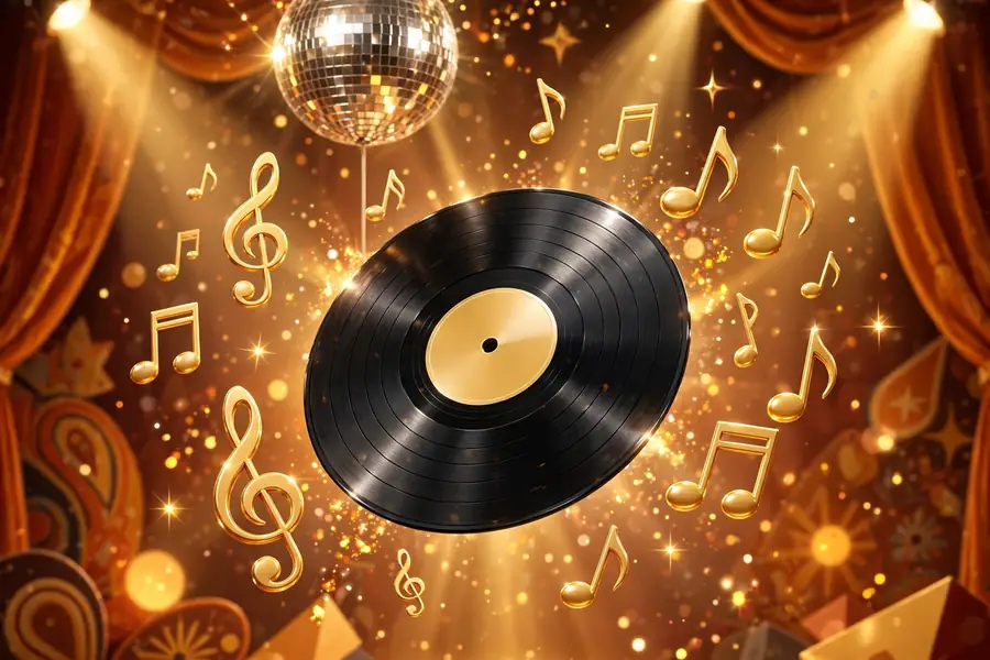 3D illustration of Motown music theme for Michael Jackson's career