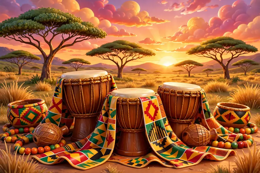 3D illustration celebrating African heritage for Michael Jackson's roots