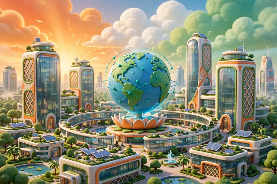 Azim Premji Wipro Indian IT industry 3D illustration
